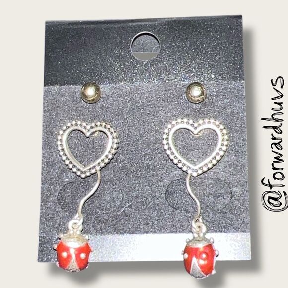 Earring Set of 3 Various Pair - (1) Avon Ladybug - 2 Unbranded - Picture 5 of 8
